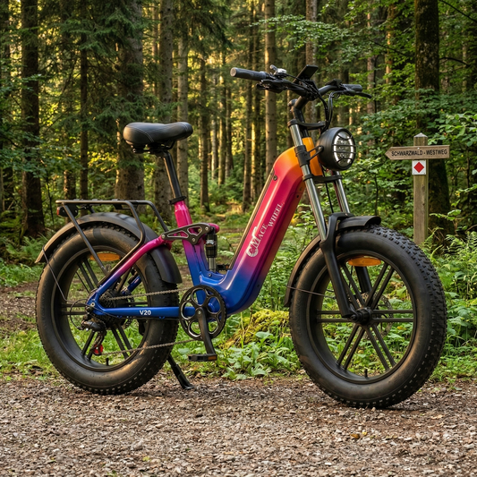 CMACEWHEEL V20 750W 20-Inch Fat Tire Electric Bike with 48V 20Ah 960Wh Battery, Full Suspension, and Torque Sensor