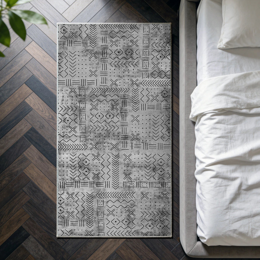 Velano - Geometric Washable Kitchen Rug - 80x150cm