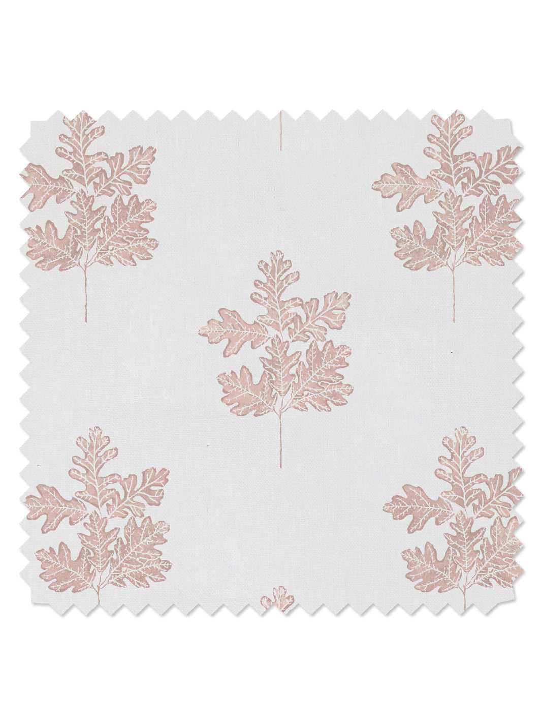 Valley Oak Leaf' Linen Fabric by Nathan Turner - Pink - LINEN / YARD