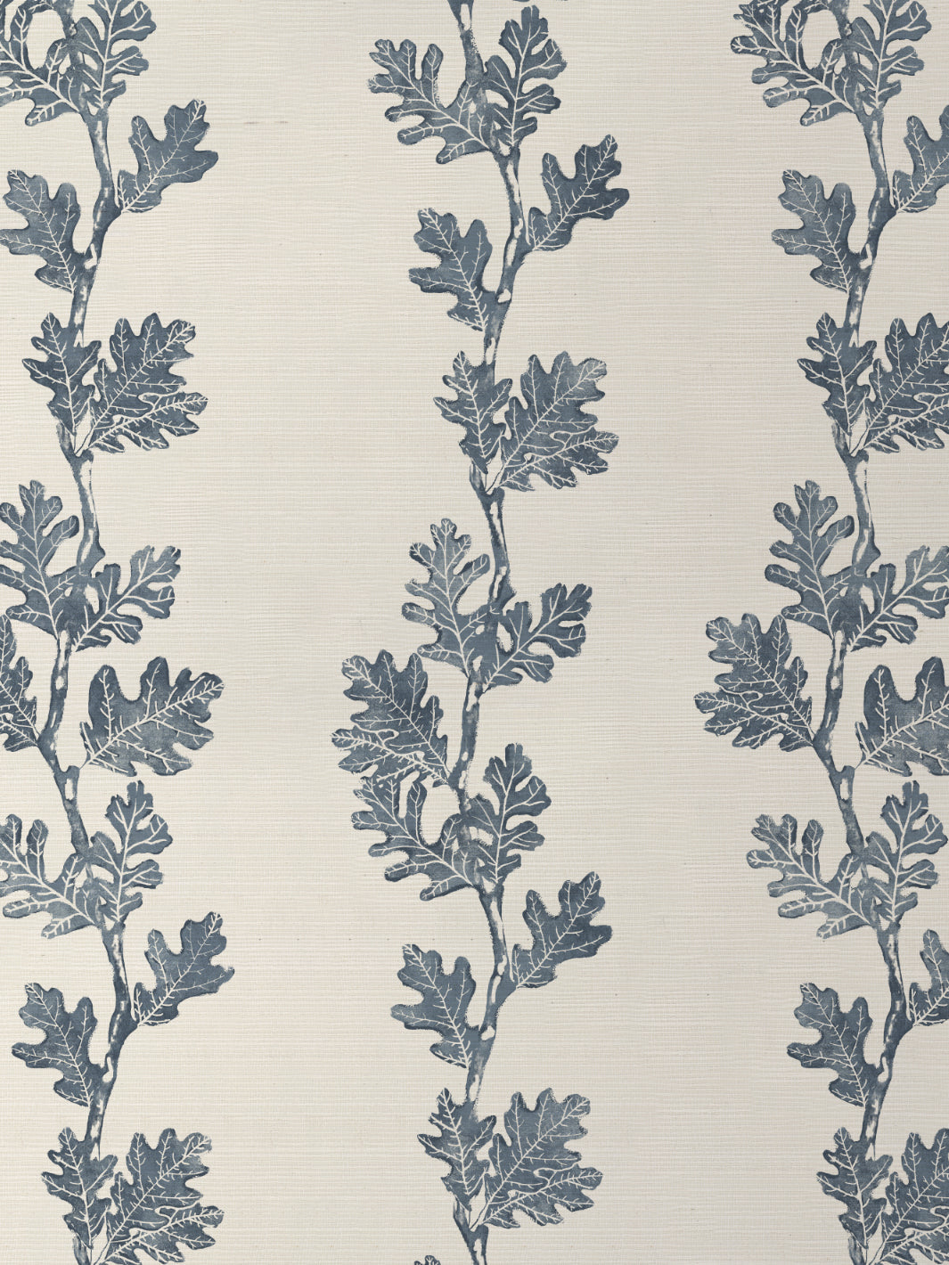 'Valley Oak Stripe' Grasscloth Wallpaper by Nathan Turner - Darker Blue - Grasscloth Roll
