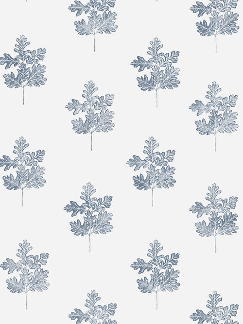 'Valley Oak Leaf' Wallpaper by Nathan Turner - Blue - Removable / 26 in. x 4.5 ft.