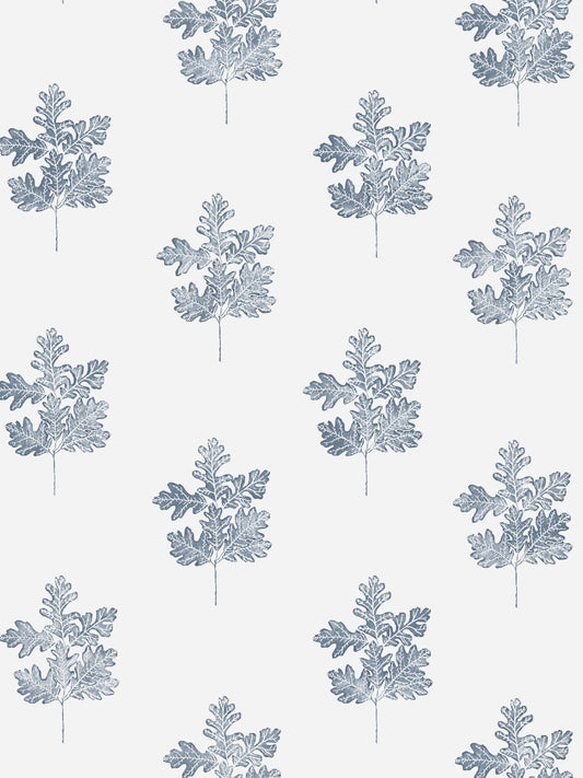 'Valley Oak Leaf' Wallpaper by Nathan Turner - Blue - Removable / 26 in. x 4.5 ft.