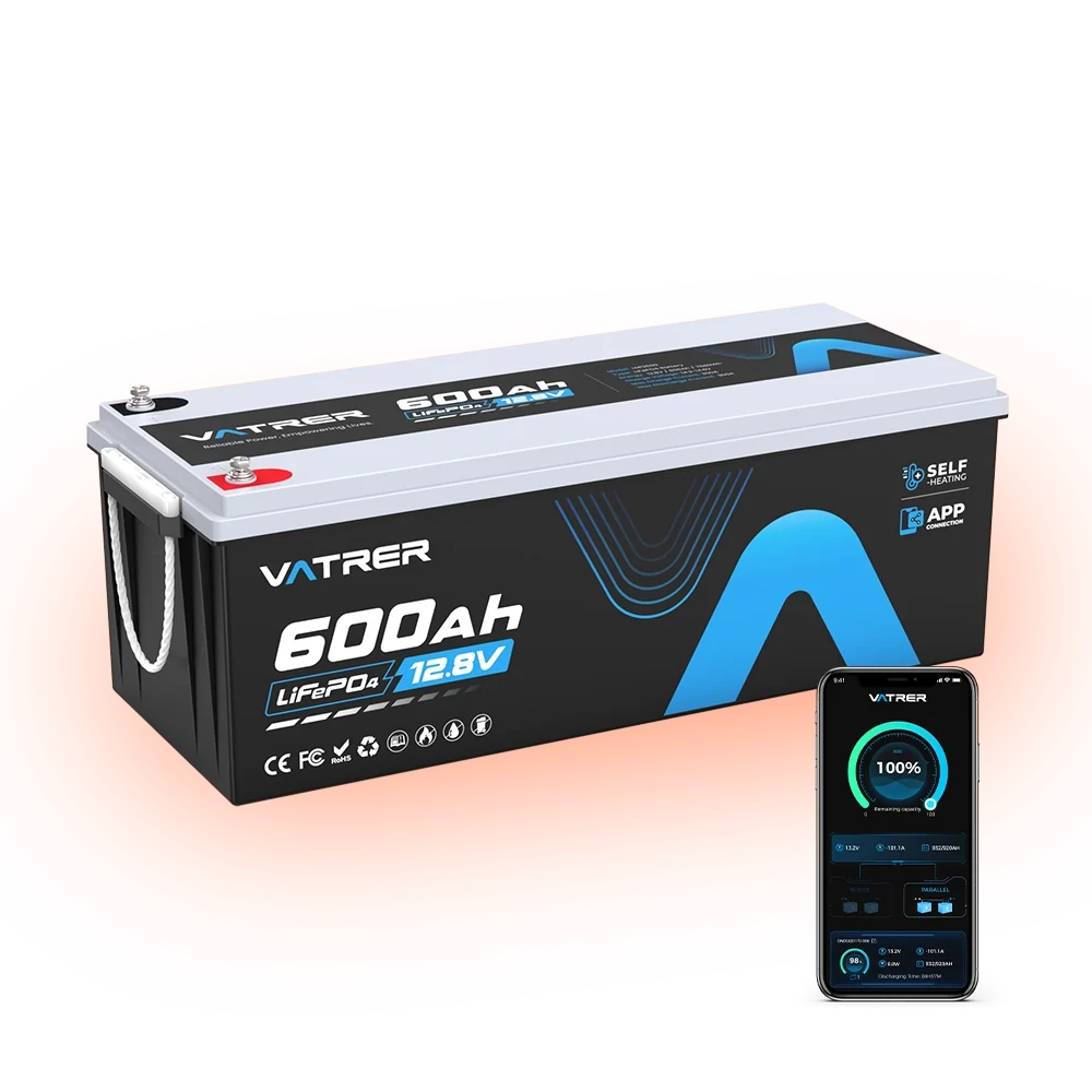 Vatrer 12V 600Ah Self-heating Lithium Battery With Bluetooth CA - 1 PACK