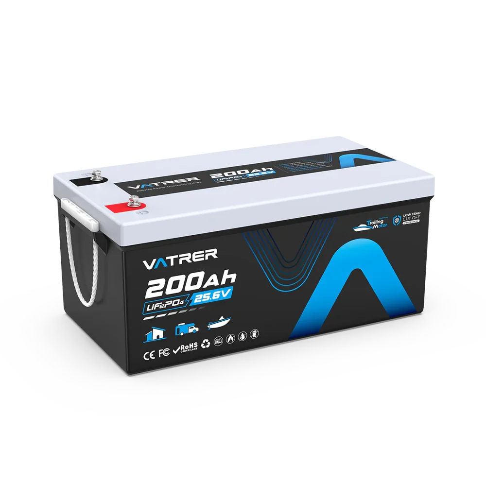Vatrer 24V 200Ah Marine Trolling Motor Lithium Deep Cycle Battery - 1 PACK