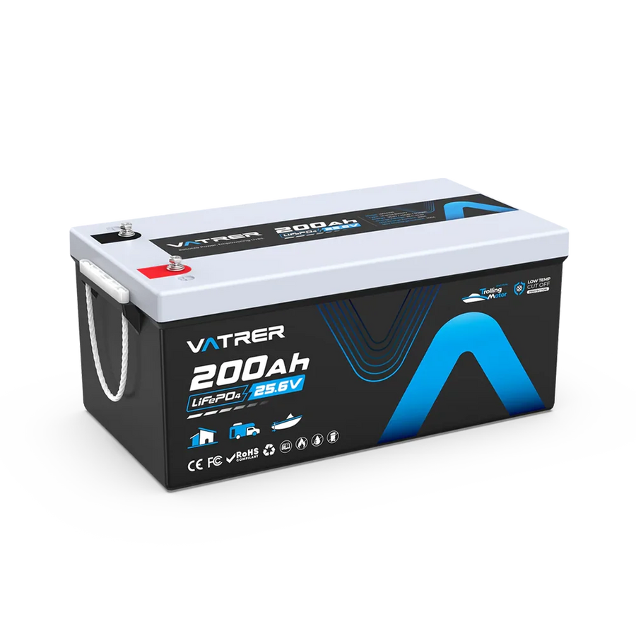 Vatrer 24V 200Ah Marine Trolling Motor Lithium Deep Cycle Battery - 1 PACK