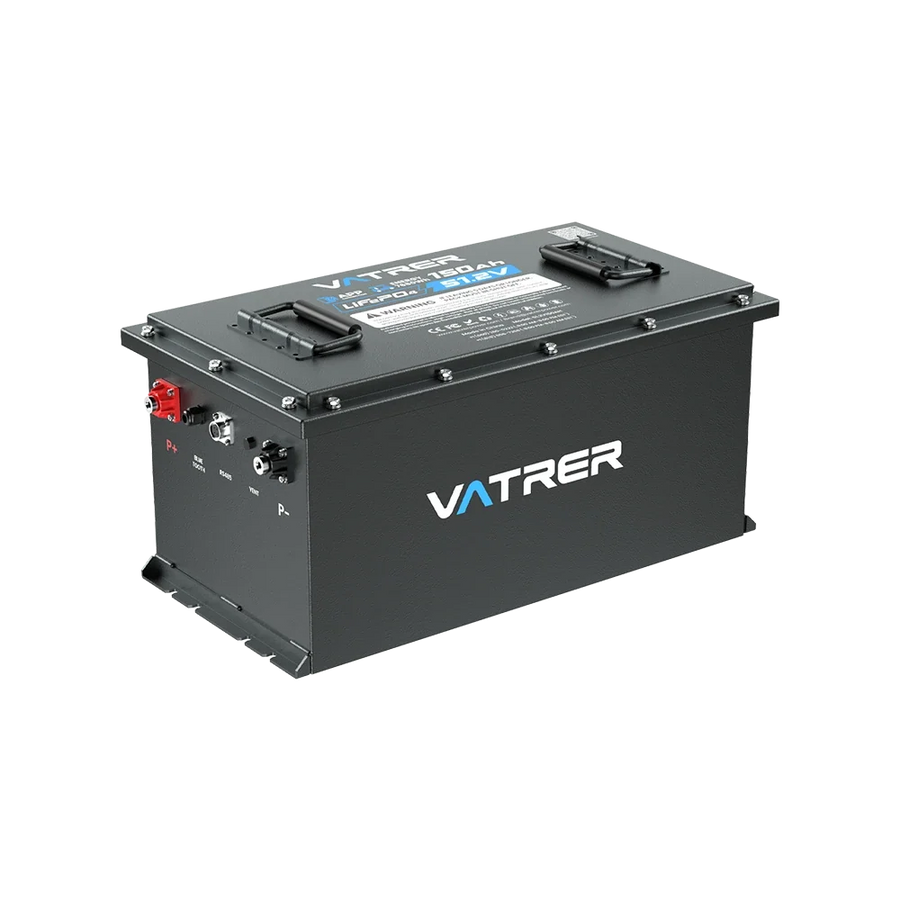 Vatrer 48V 150Ah High Capacity Lithium Golf Cart Battery, 200A BMS, 7680Wh, Max 10.24kW Power Output EU - 1 PACK