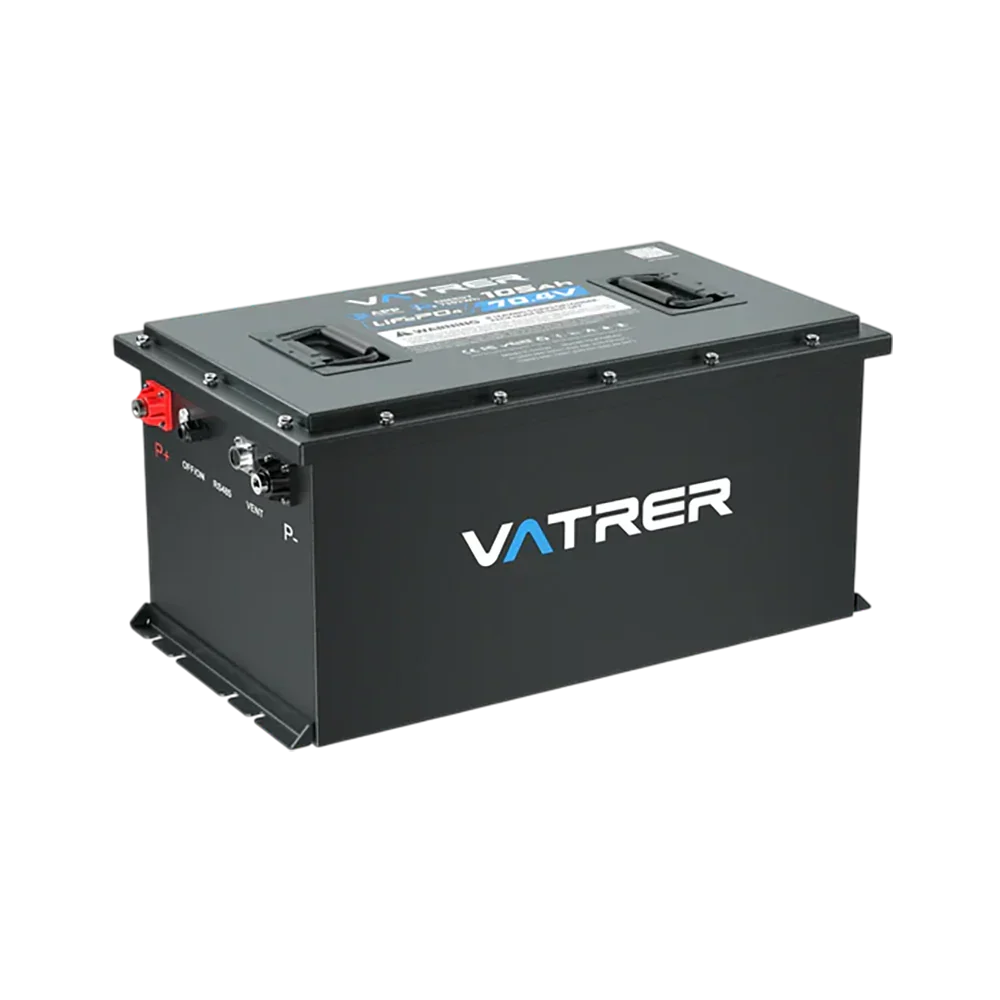 Vatrer 72V 105AH Lithium Golf Cart Battery, Built-in 200A BMS, 4000+ Cycles LiFePO4 Battery, 14.08kW Output EU - 1 PACK