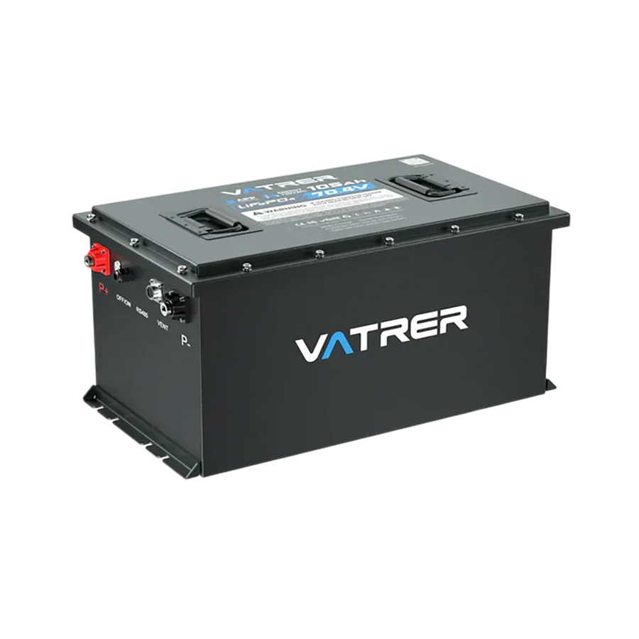 Vatrer 72V 105AH Lithium Golf Cart Battery, Built-in 200A BMS, 4000+ Cycles LiFePO4 Battery, 14.08kW Output EU - 1 PACK