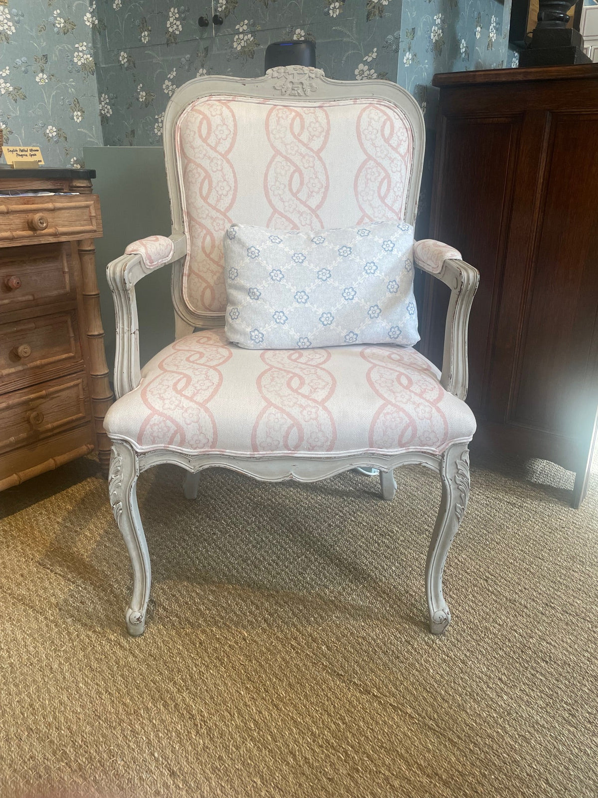 EHI - Furniture - Vintage Chair in Pink Whitby fabric