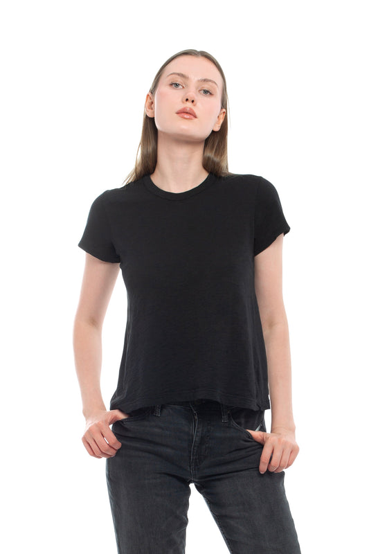 Baby Fit Crew Tee - Black / XS