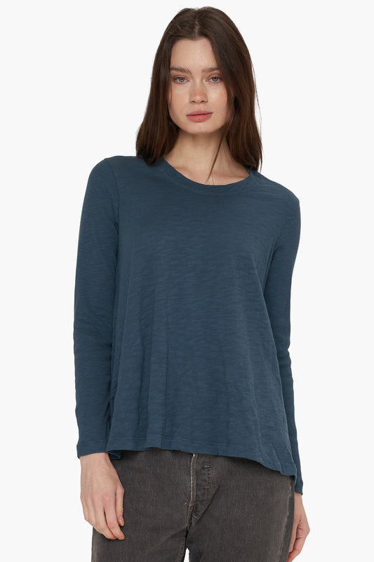 Crew Trapeze Long Sleeve Mixed - Petro / M