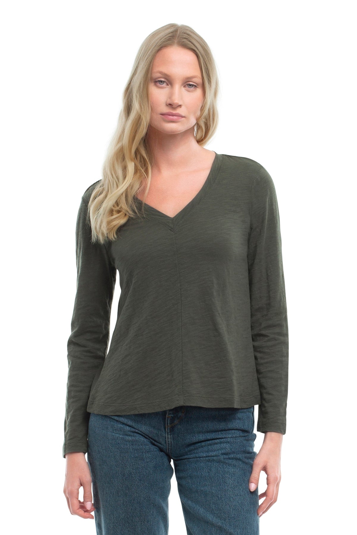 Deep v slim tee - Kambaba / XS