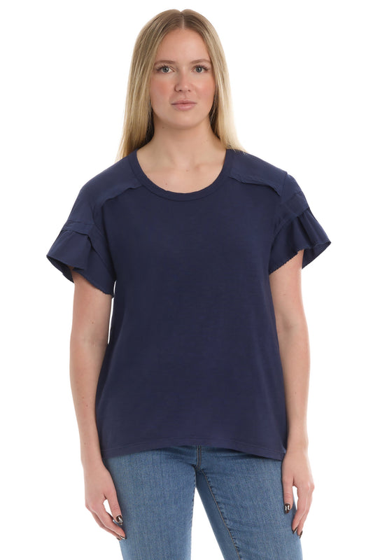 Ruffle short sleeve tee - Naval Academy / XS