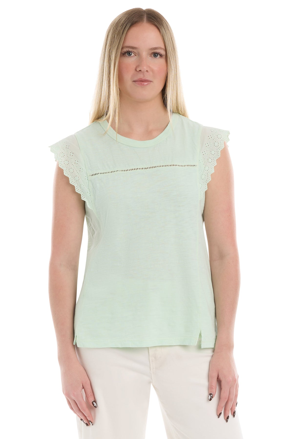 Eyelet cap sleeve - Bay / XS