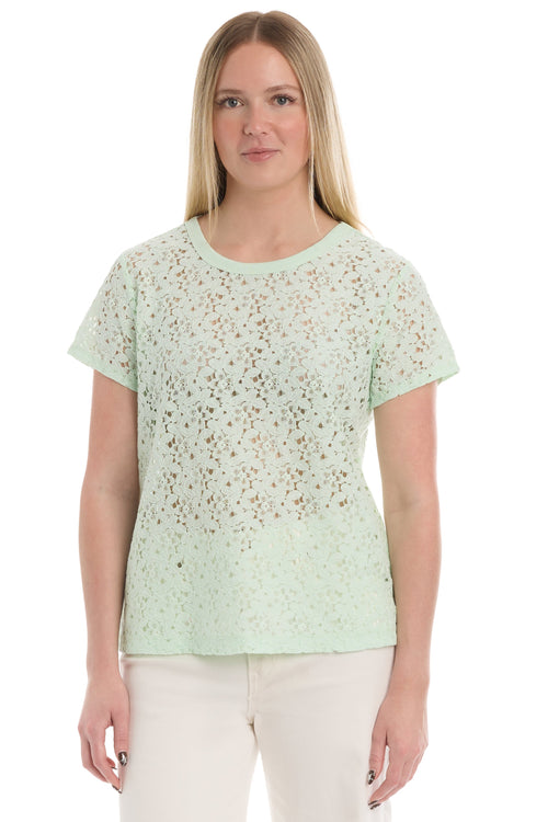Baby fit lace tee - Bay / XS