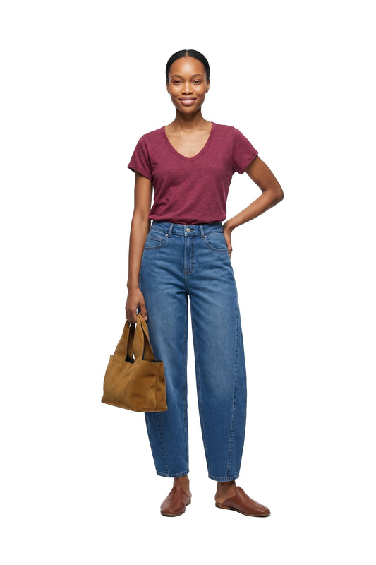 Mid-rise baggy jeans - Mid Wash / 25