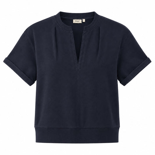Split neck short sleeve - Naval Academy / XS