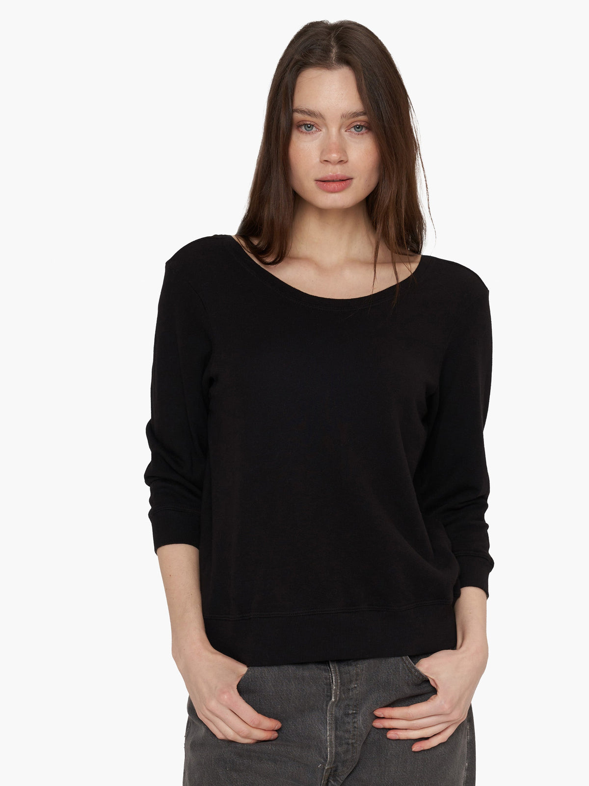 Baby Backless Sweatshirt - Black / XS