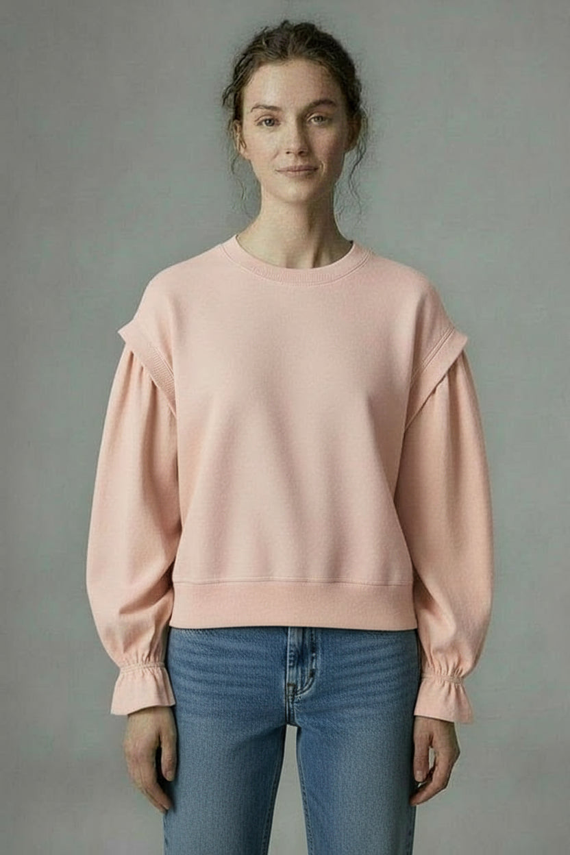 Puff long sleeve sweatshirt - Chintz Rose / XS