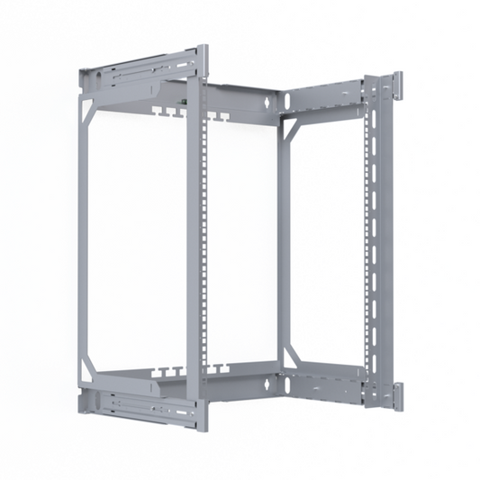 Rückrahmen für 19" X-Rack Wandgehäuse, 400-600mm 15HE 600x766mm verzinkt 1/3