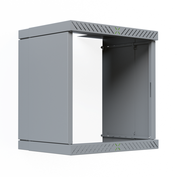 Verkleidung für 19" X-Rack Wandgehäuse, ohne Tür 12HE grau RAL7035 2/3