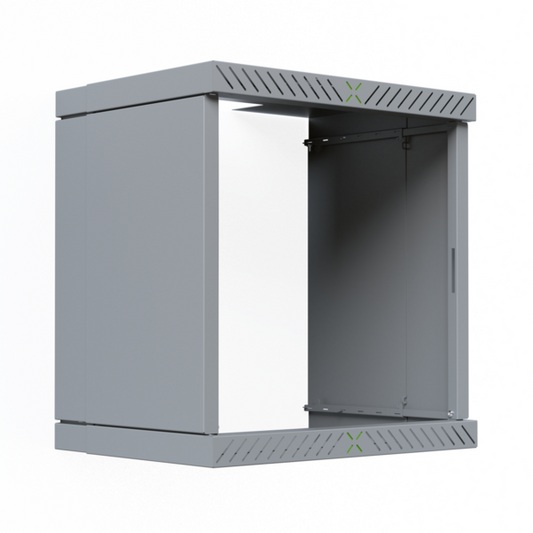 Verkleidung für 19" X-Rack Wandgehäuse, ohne Tür 12HE grau RAL7035 2/3