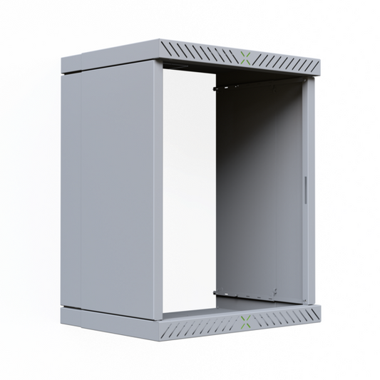 Verkleidung für 19" X-Rack Wandgehäuse, ohne Tür 15HE grau RAL7035 2/3