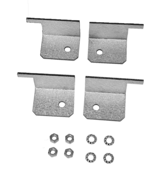 Winkelset zur Stabilisierung des Rahmens, 2x2 Winkel li/re, verzinkt, Montagemat.