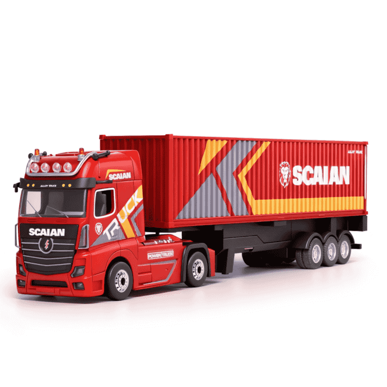 WLTOYS XK 6408 1/64 Scale 4WD Full Proportional RTR RC Semi Truck with Trailer & LED