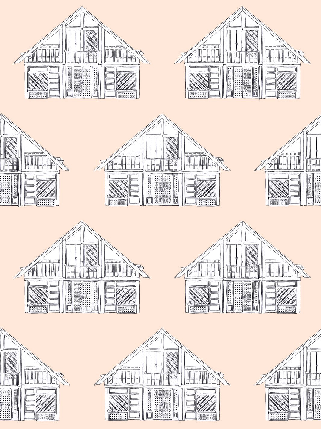 9FT REMOVABLE VINYL - Barbie™ Dreamhouse Classic Wallpaper by Barbie™ - PEACH
