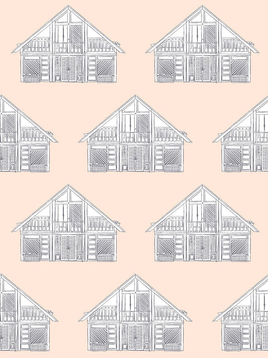 9FT REMOVABLE VINYL - Barbie™ Dreamhouse Classic Wallpaper by Barbie™ - PEACH
