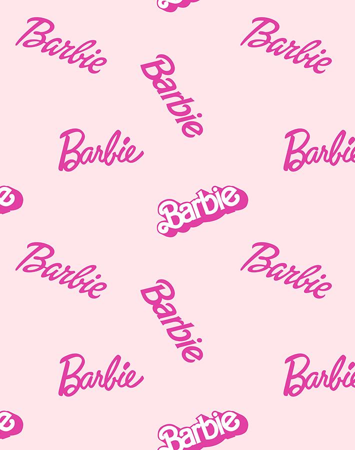 9FT REMOVABLE VINYL - Barbie Logo Mix Wallpaper by Barbie™ - PINK