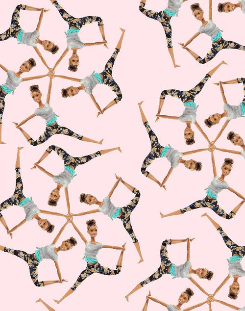 9FT REMOVABLE VINYL - 'Made to Move™ Kaleidoscope' Wallpaper by Barbie™ - Pink
