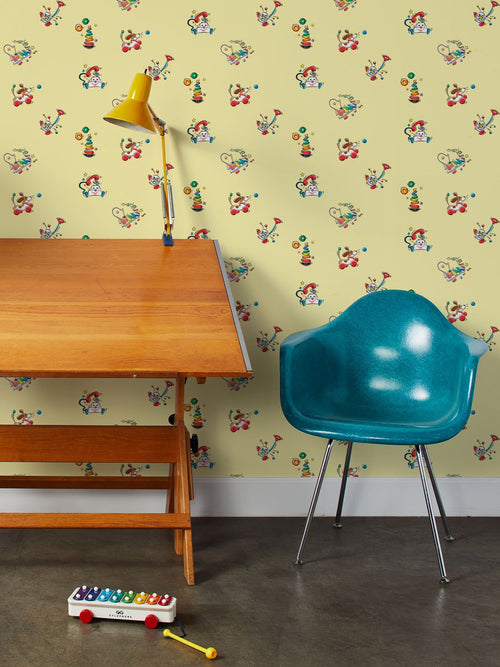 9FT REMOVABLE VINYL - Animated Toys Wallpaper by Fisher-Price™ - YELLOW