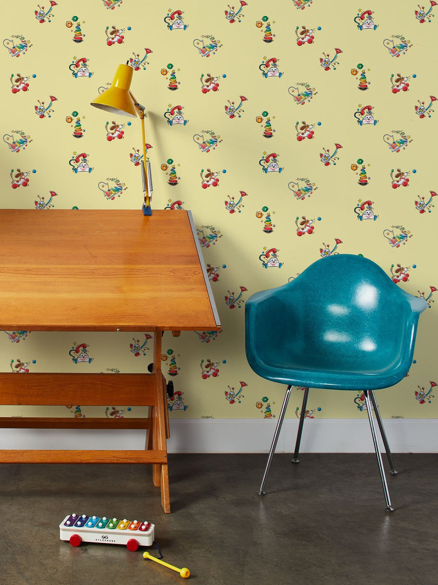 9FT REMOVABLE VINYL - Animated Toys Wallpaper by Fisher-Price™ - YELLOW