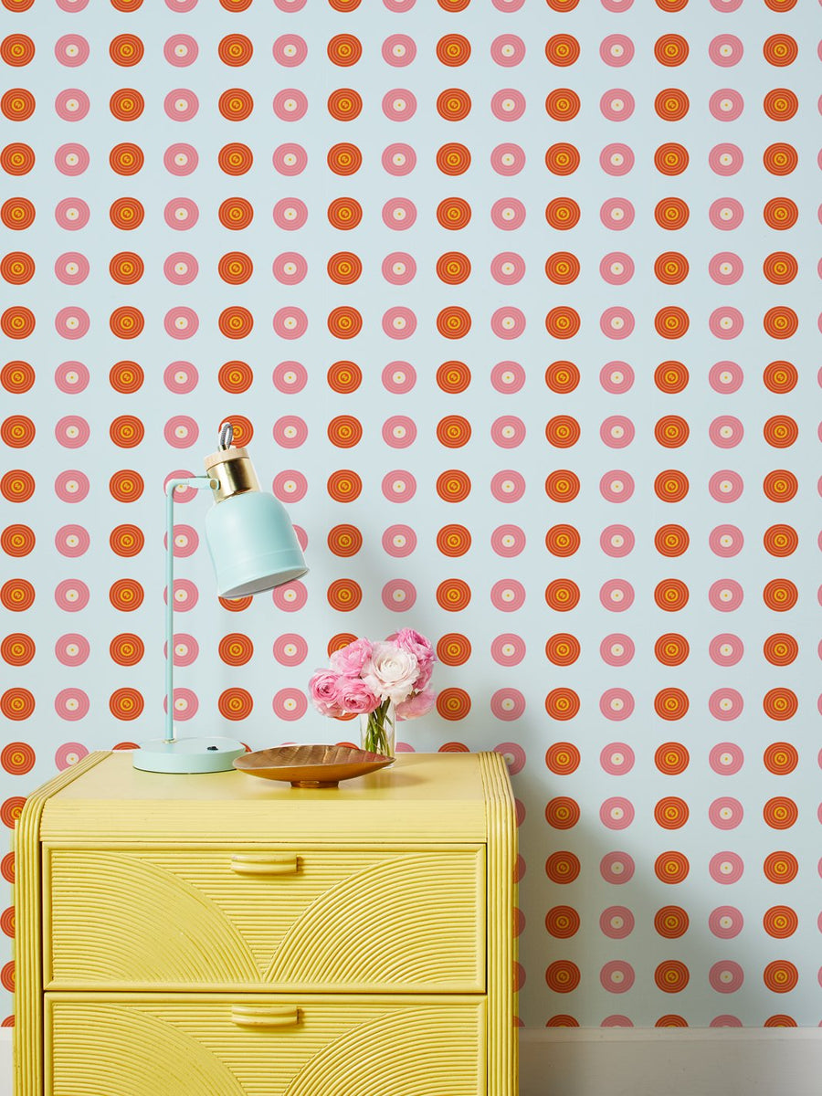 'Records' Wallpaper by Fisher-Price™ - Sky - Removable Panel