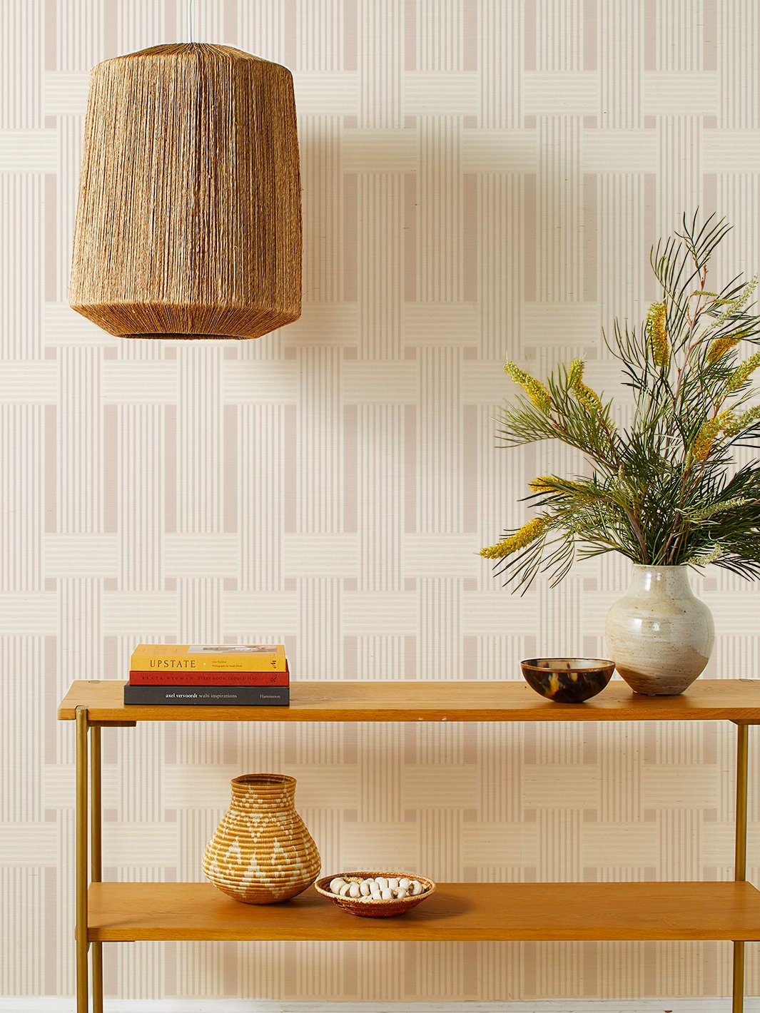 'Roman Holiday Woven' Grasscloth Wallpaper by Barbie™ - Oyster - Grasscloth Roll - Sample