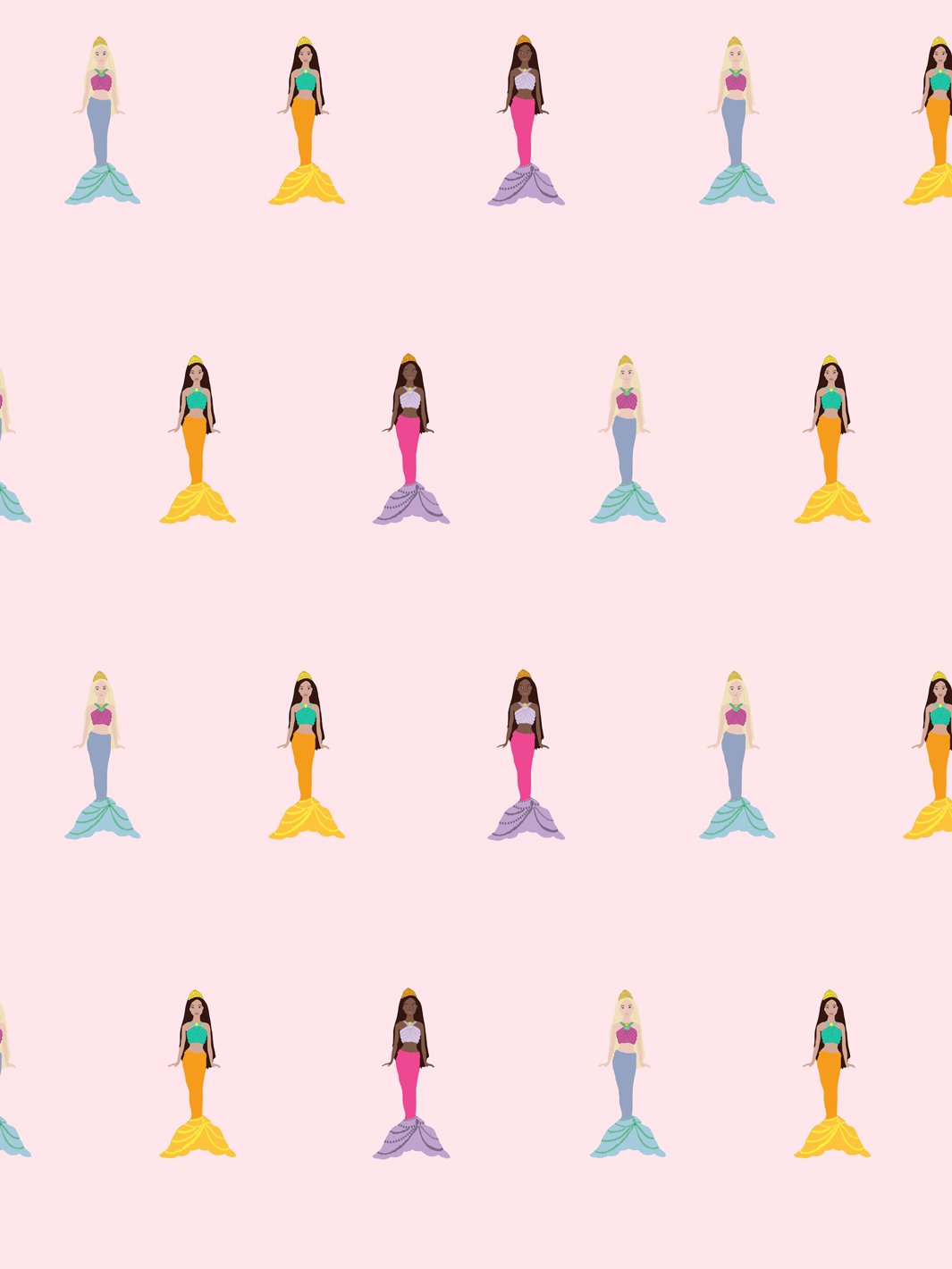 9FT REMOVABLE VINYL- MERMAIDS BY BARBIE - PINK