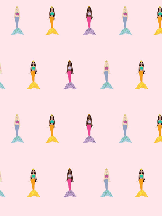 9FT REMOVABLE VINYL- MERMAIDS BY BARBIE - PINK