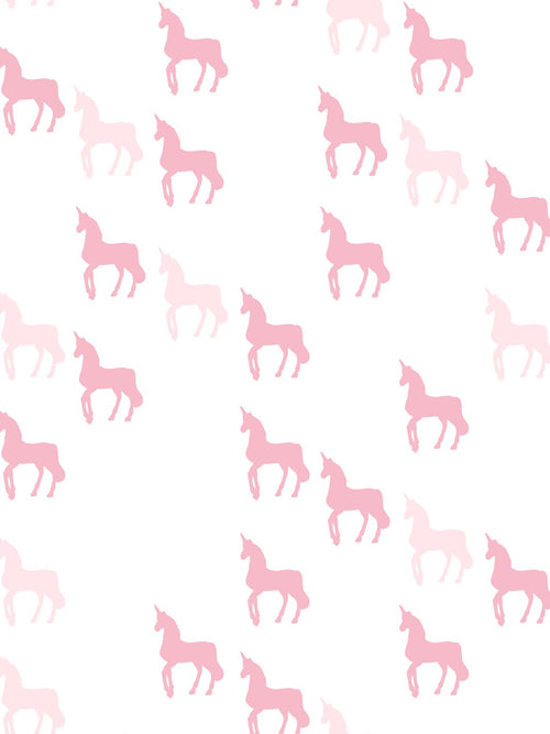 9FT REMOVABLE VINYL - Unicorn Check Wallpaper by Barbie™ - PINK