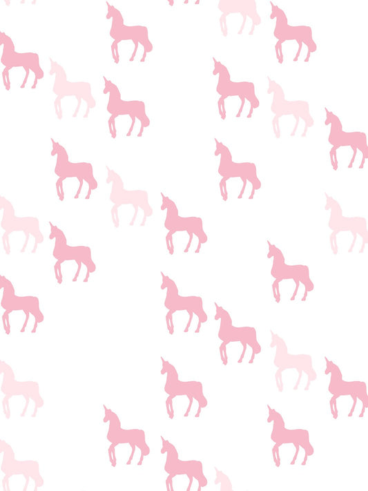 9FT REMOVABLE VINYL - Unicorn Check Wallpaper by Barbie™ - PINK