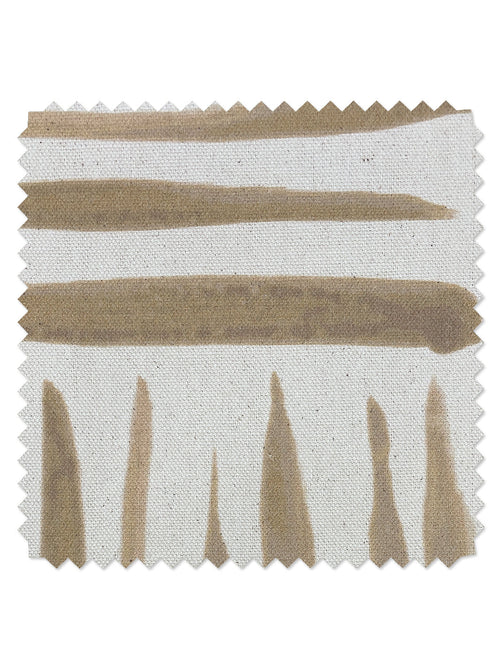 'Watercolor Weave Small' Raw Canvas Fabric by Wallshoppe - Taupe on Raw Canvas - RAW CANVAS / SAMPLE