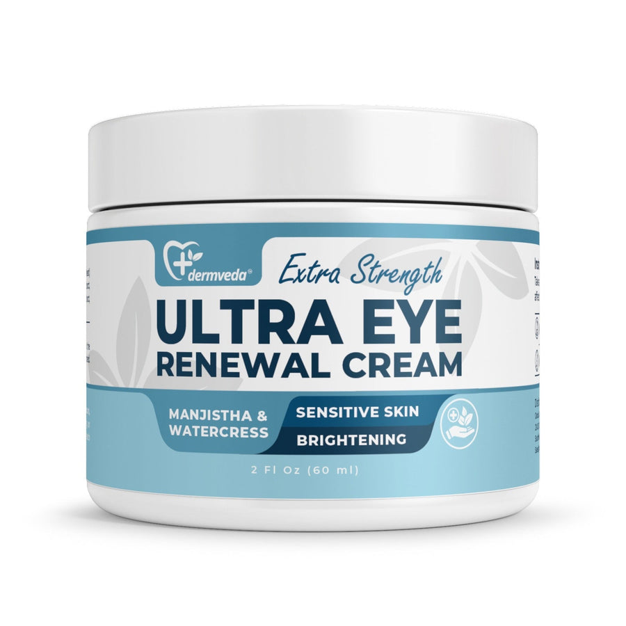 Dermveda Eye Renewal Cream with Licorice, Manjistha, &amp; Watercress, Hydrating Eye Cream &amp; Anti Aging Eye Product, 2 fl oz