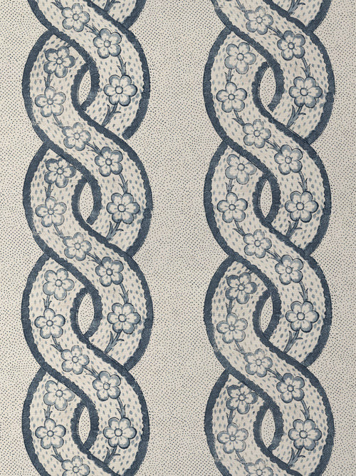 'Whitby' Grasscloth Wallpaper by Nathan Turner - Darker Blue - Grasscloth Roll