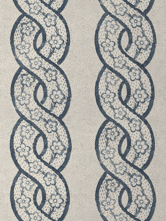 'Whitby' Grasscloth Wallpaper by Nathan Turner - Darker Blue - Grasscloth Roll - Sample