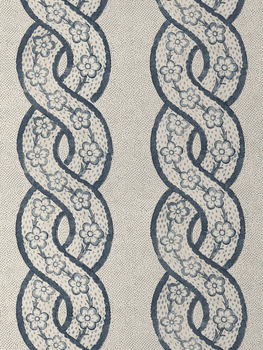'Whitby' Grasscloth Wallpaper by Nathan Turner - Darker Blue - Grasscloth Roll - Sample