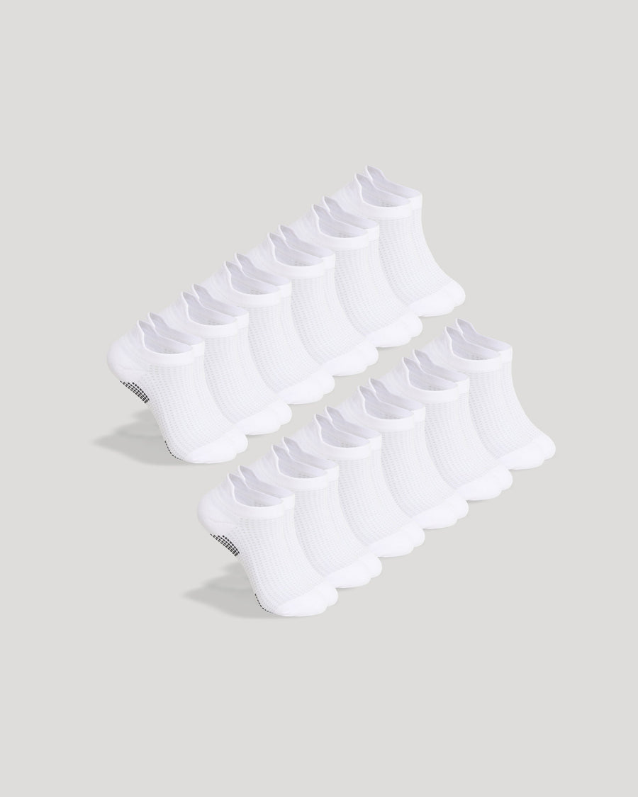 True Classic White Active Half Crew Socks 12-Pack | Medium