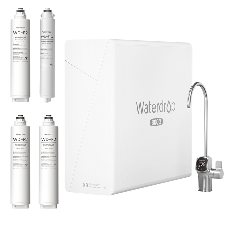 Waterdrop X8 RO System with 2-Year Replacement Filter Combo