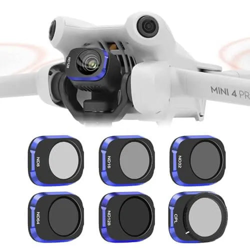 ND CPL Magnetic Photo Filter with Aluminum Frame Compatible with DJI Mini 4 Pro, HD Multilayer Optical Glass Lens,6 Pack Magnetic Photo Filter with