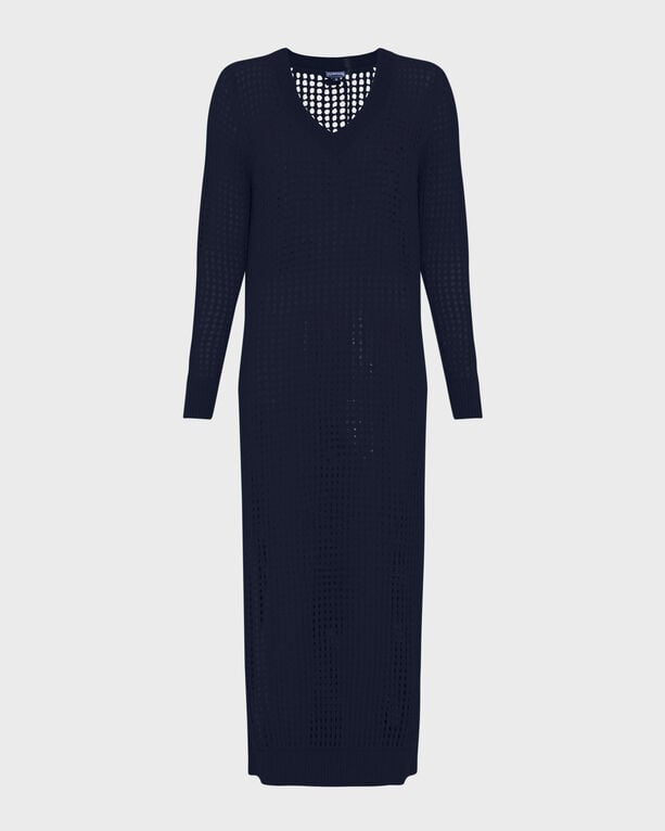 Vilebrequin - Women Crochet T-shirt Dress Solid - Dress - Lysia - Blue - Size XL
